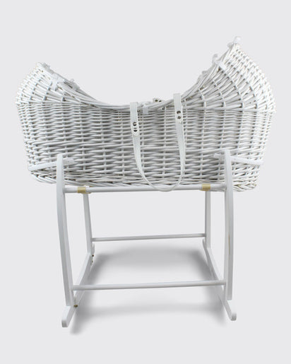 Claire de Lune, Wicker Moses Basket + Stand